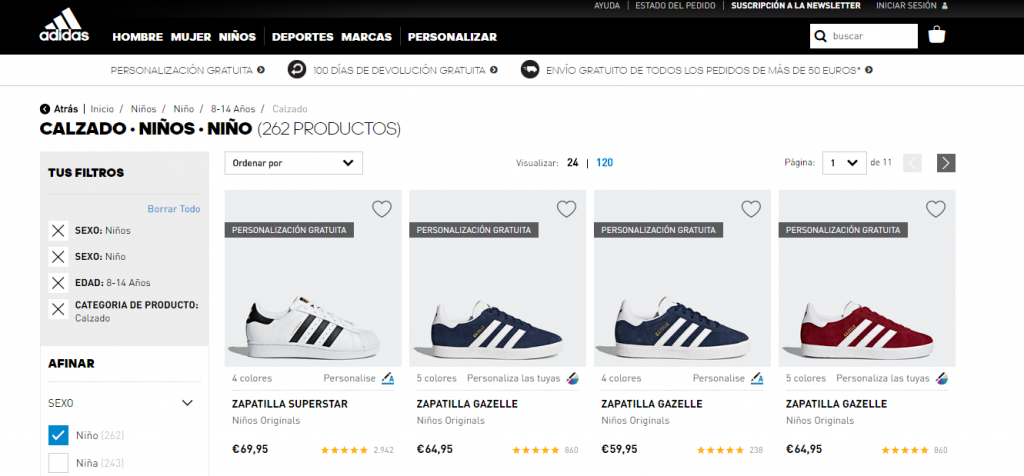 PERSONALIZACION ADIDAS 